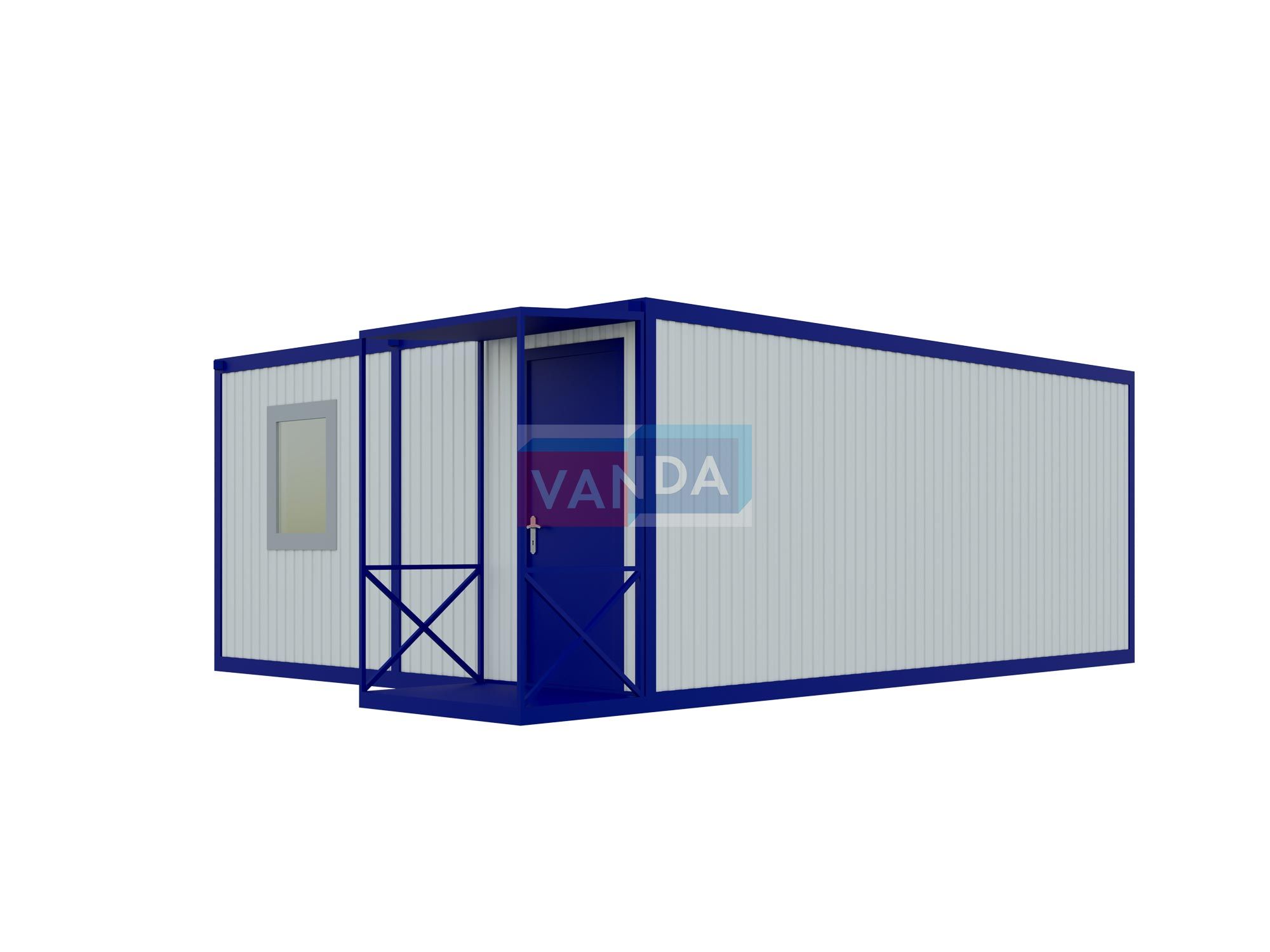 Модульная бытовка 4.8x6.0 Вагонка деревянная